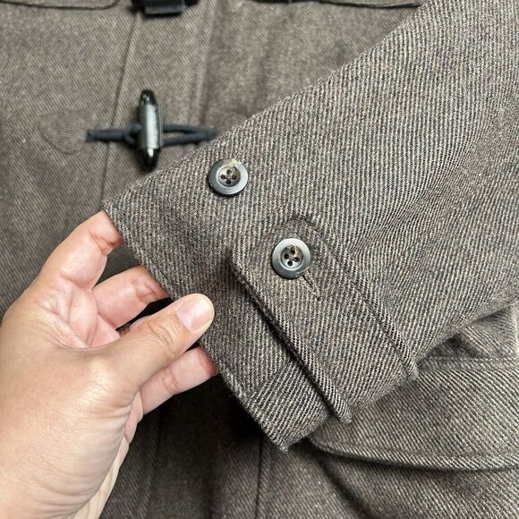 GAP Coat Womens Large Tweed Wool Blend Toggle Button Jacket - Picture 10 of 12